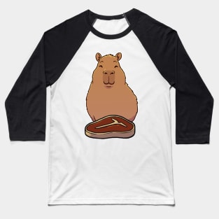 Capybara T bone Steak Baseball T-Shirt